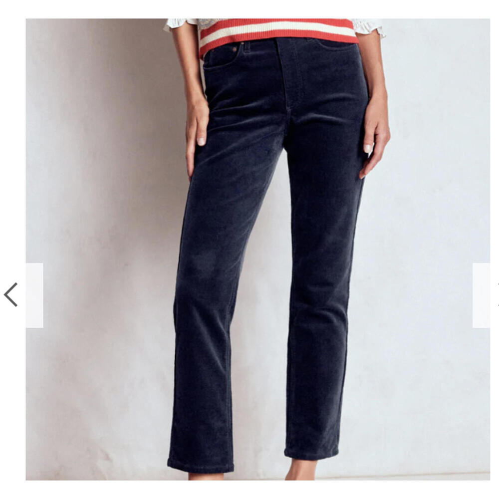 BODEN navy corduroy slim straight pants sz 4